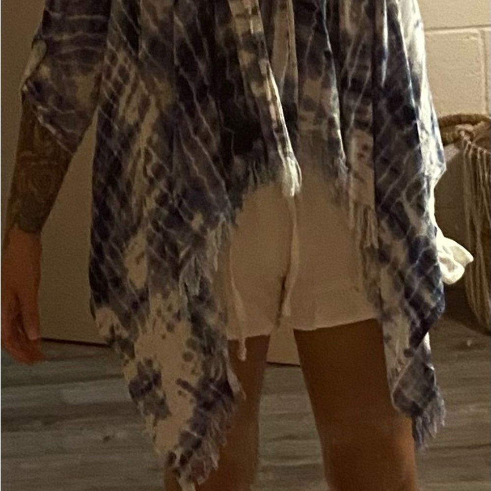 Justice Blue Tie-Dye Women's Poncho